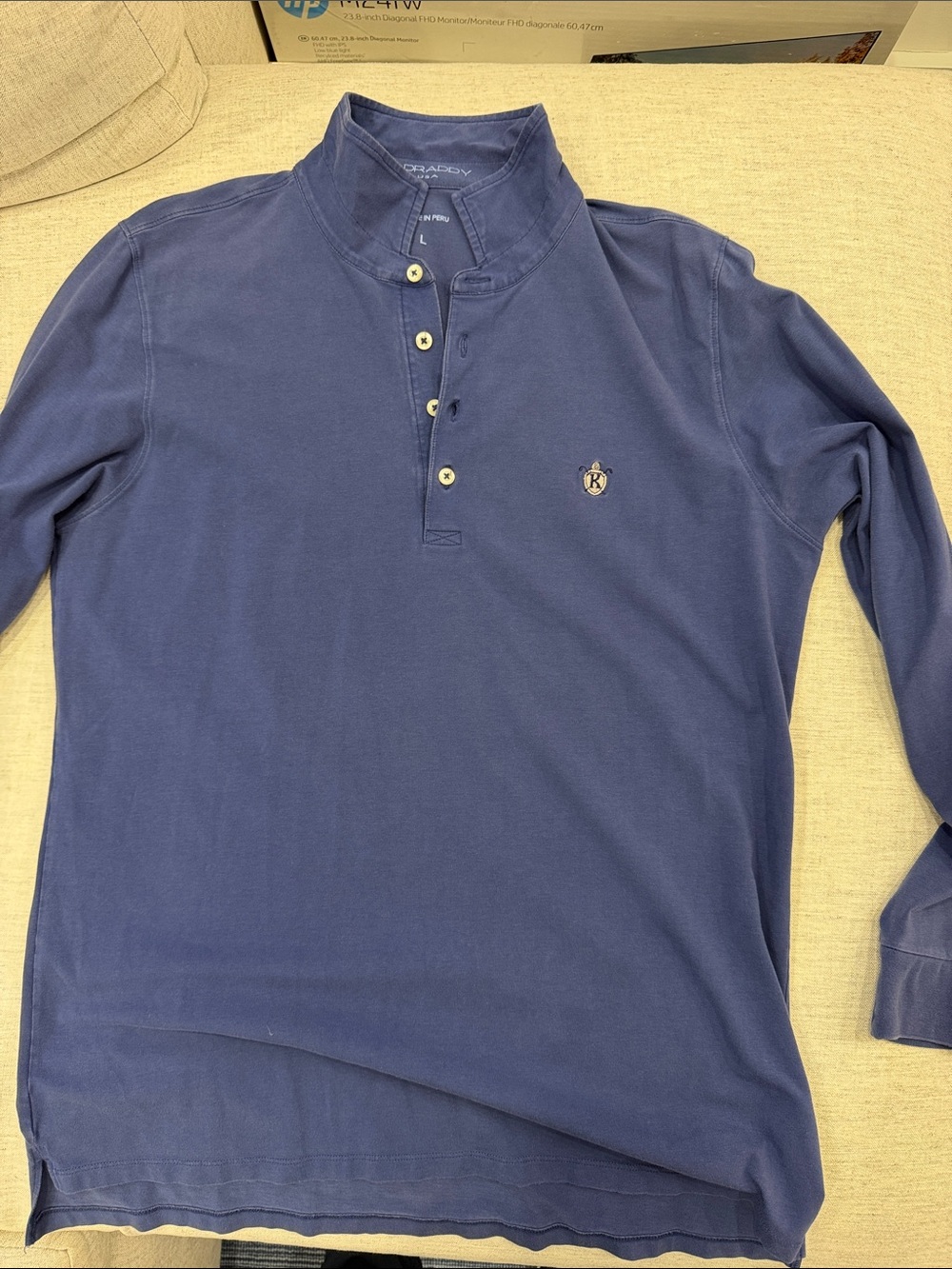 Crew Ready Men's Long-Sleeve Polo Shirt - Navy